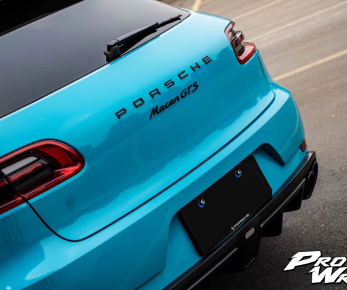 wrap xe, dán đổi màu xe porsche macan gloss curacao blue
