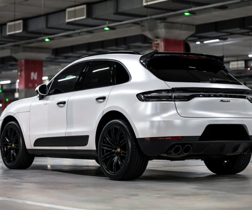 wrap xe, dán đổi màu xe Porsche Macan Wrap Satin Pearl White