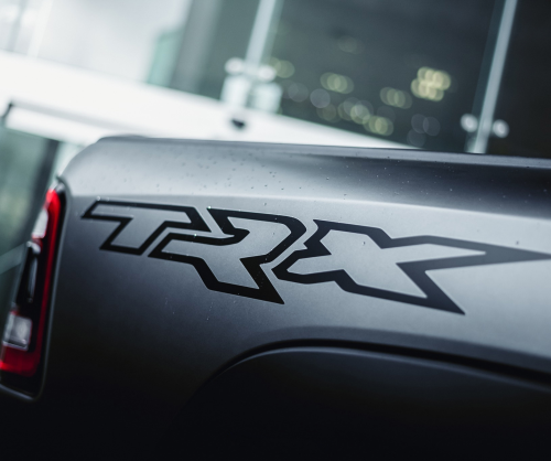 wrap xe, dán đổi màu xe Ram TRX wrap matte dark grey