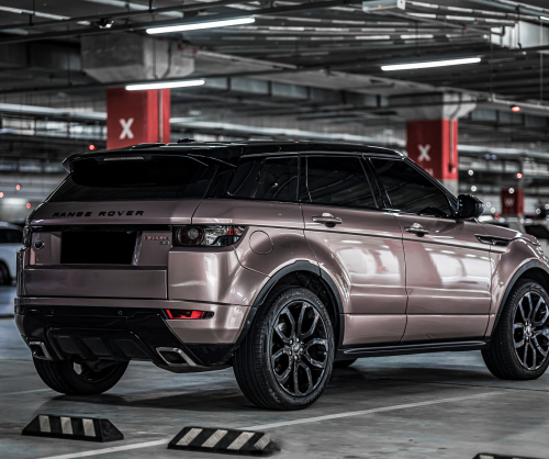 wrap xe, dán đổi màu xeRange Rover Evoque Wrap Gloss Rose Gold Metallic