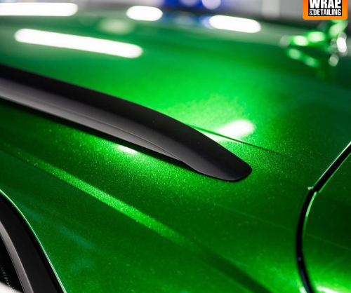 wrap xe, dán đổi màu xe Audi Q8 wrap gloss diamond green