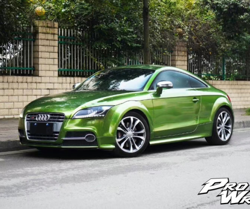wrap xe, dán đổi màu xe audi tt wrap gloss mamba green  
