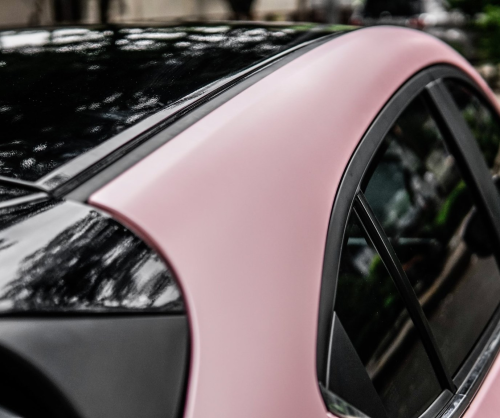 wrap xe - dán đổi màu xe Mazda 3 HB wrap satin sakura pink