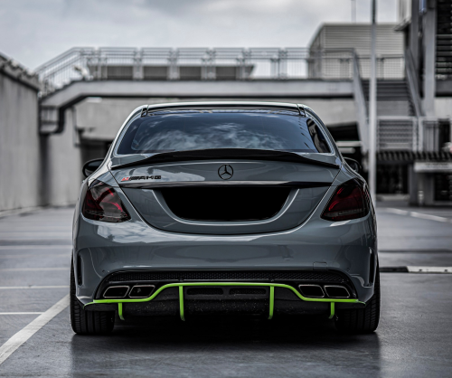 wrap xe - dán đổi màu xe Mercedes C200 Wrap Gloss Amazon Grey
