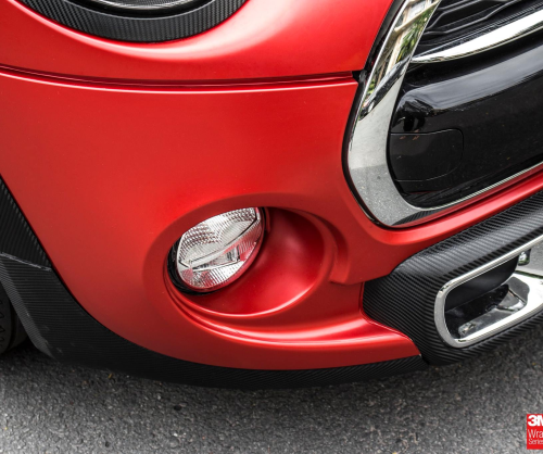 wrap xe, dán đổi màu xe Mini Cooper wrap satin red