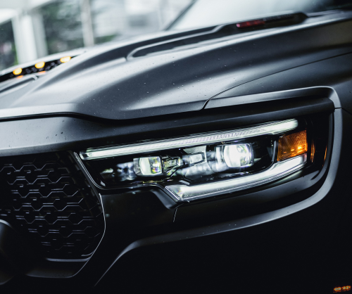wrap xe, dán đổi màu xe Ram TRX wrap matte dark grey