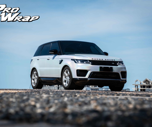 wrap xe, dán đổi màu xe range rover sport wrap laser white