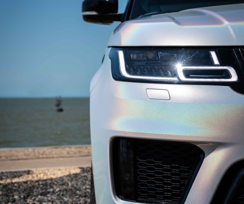 wrap xe, dán đổi màu xe range rover sport wrap laser white