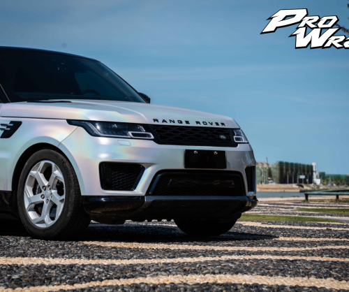 wrap xe, dán đổi màu xe range rover sport wrap laser white