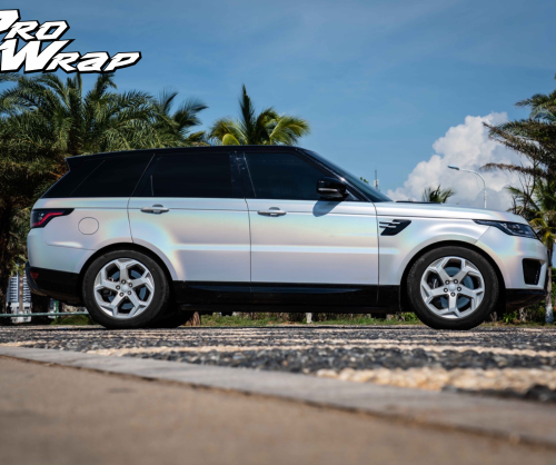wrap xe, dán đổi màu xe range rover sport wrap laser white