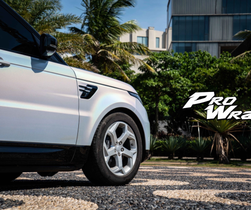 wrap xe, dán đổi màu xe range rover sport wrap laser white