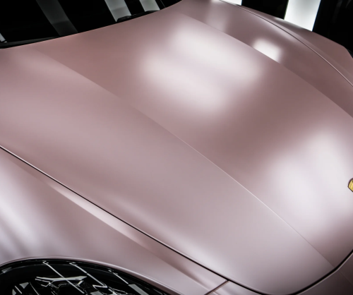 Dán đổi màu xe Porsche Panamera Satin Sakura Pink
