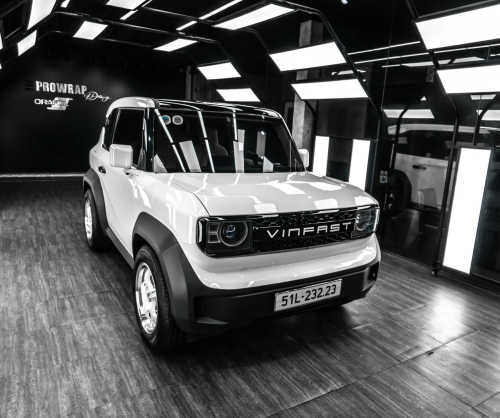 Dán đổi màu xe VinFast VF3 Gloss White Black Roof