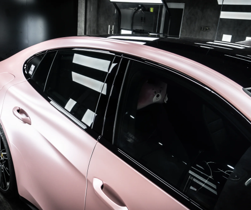 Dán đổi màu xe Porsche Panamera Satin Sakura Pink
