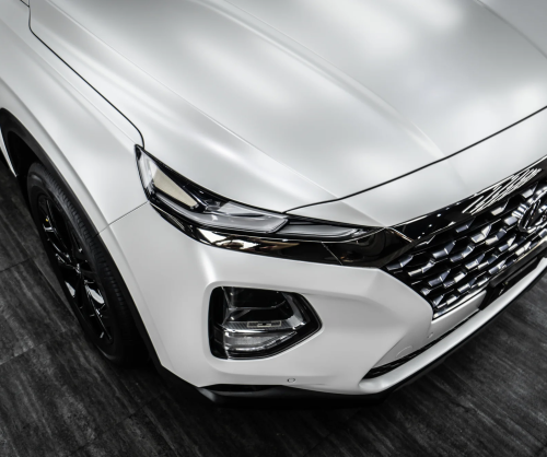 Dán đổi màu xe Hyundai Santa Fe Satin Pearl White