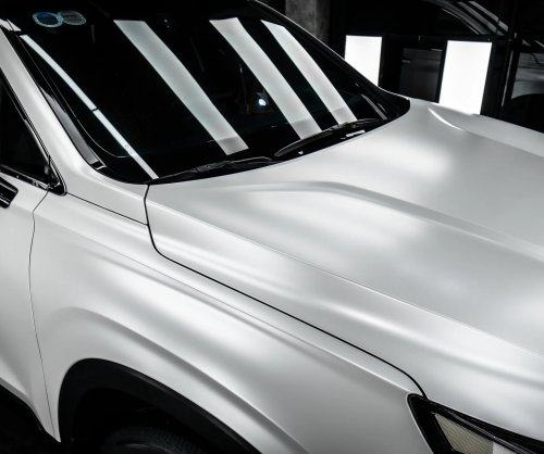 Dán đổi màu xe Hyundai Santa Fe Satin Pearl White