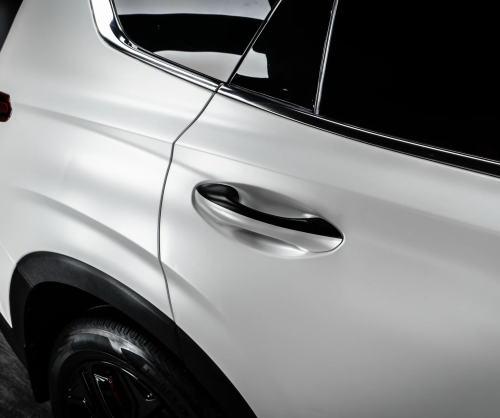 Dán đổi màu xe Hyundai Santa Fe Satin Pearl White