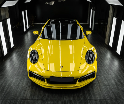 Dán đổi màu xe Porsche 911 Gloss Racing Yellow