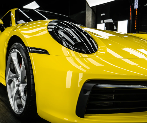 Dán đổi màu xe Porsche 911 Gloss Racing Yellow