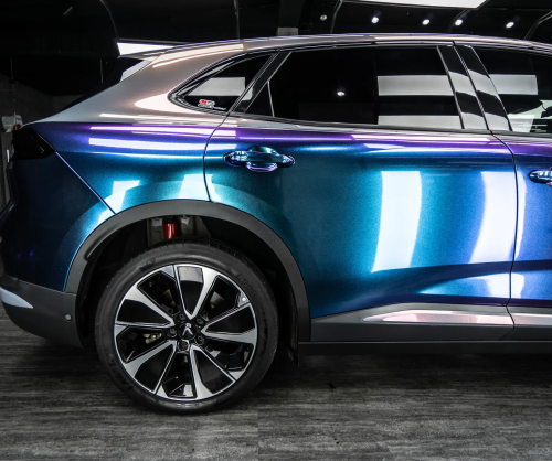 Dán đổi màu xe VinFast VF8 Gloss Chameleon Blue Purple & Sunset