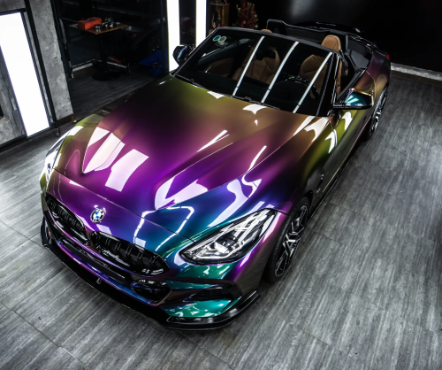 Dán đổi màu xe BMW Z4 Gloss Purple Flame