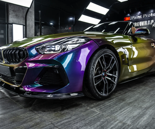 Dán đổi màu xe BMW Z4 Gloss Purple Flame