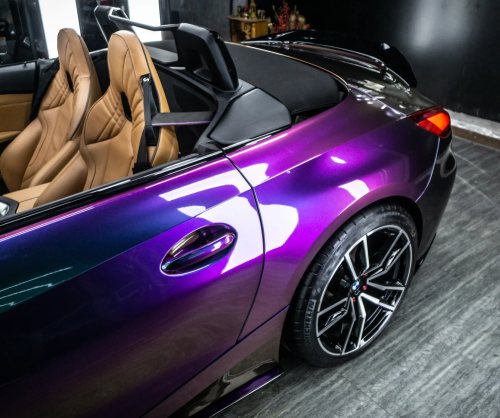 Dán đổi màu xe BMW Z4 Gloss Purple Flame