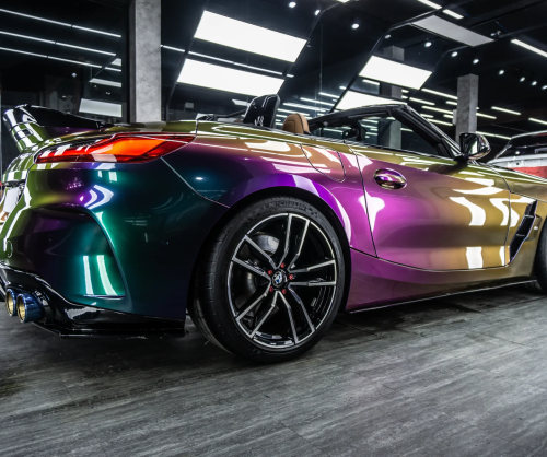 Dán đổi màu xe BMW Z4 Gloss Purple Flame