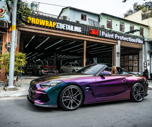 Dán đổi màu xe BMW Z4 Gloss Purple Flame