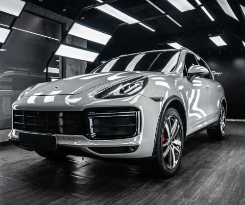 Dán đổi màu xe Porsche Cayenne Gloss Crayon Gray