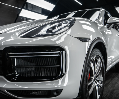 Dán đổi màu xe Porsche Cayenne Gloss Crayon Gray