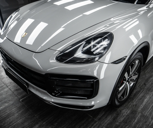 Dán đổi màu xe Porsche Cayenne Gloss Crayon Gray