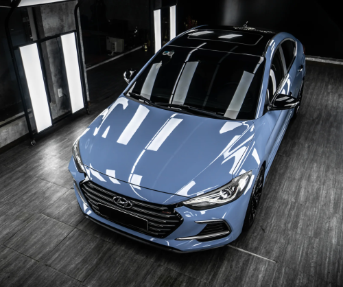 Dán đổi màu xe Hyundai Elantra Gloss China Blue