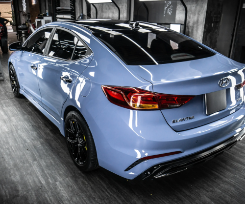 Dán đổi màu xe Hyundai Elantra Gloss China Blue