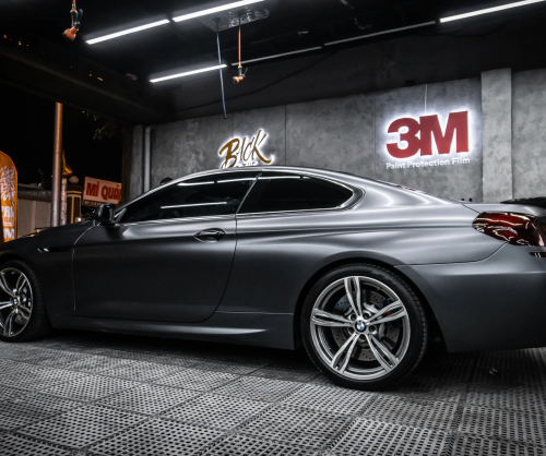 Dán đổi màu xe BMW 650i Coupe Satin Dark Gray Metallic
