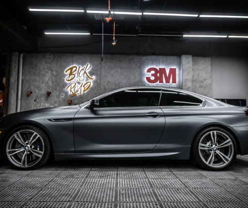 Dán đổi màu xe BMW 650i Coupe Satin Dark Gray Metallic