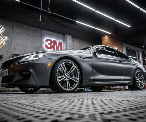 Dán đổi màu xe BMW 650i Coupe Satin Dark Gray Metallic