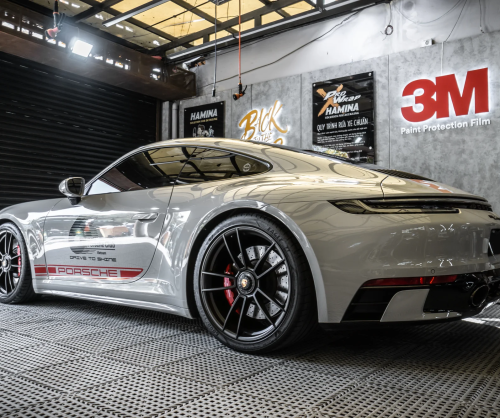 Dán đổi màu xe Porsche 911 GTS Gloss Crayon Gray