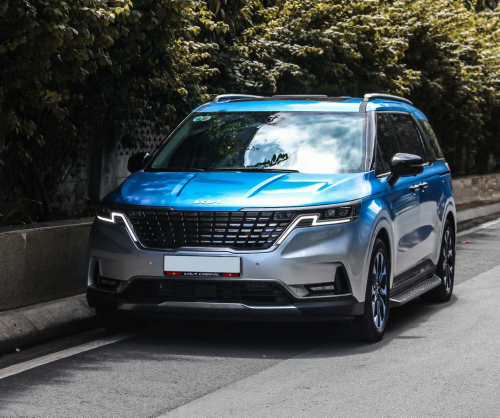 Dán đổi màu xe Kia Carnival Ombre Blue & Silver