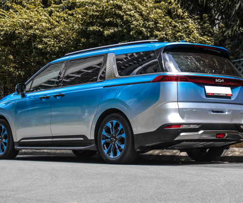 Dán đổi màu xe Kia Carnival Ombre Blue & Silver
