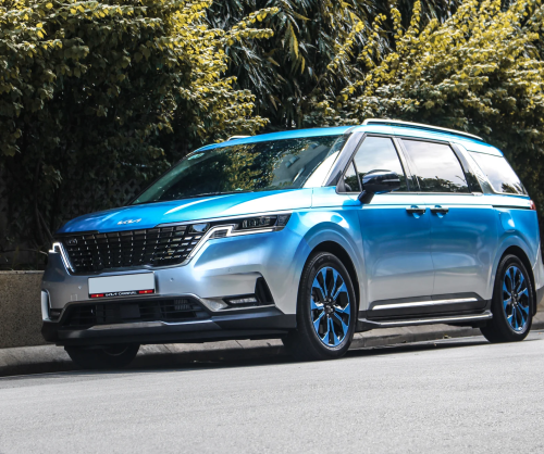 Dán đổi màu xe Kia Carnival Ombre Blue & Silver