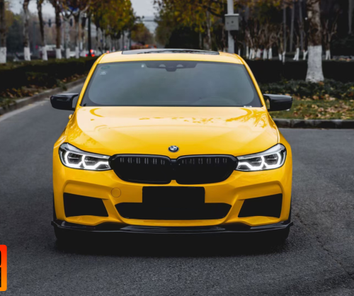 wrap xe, dán đổi màu xe BMW 5series GT wrap Gloss Yellow Metallic