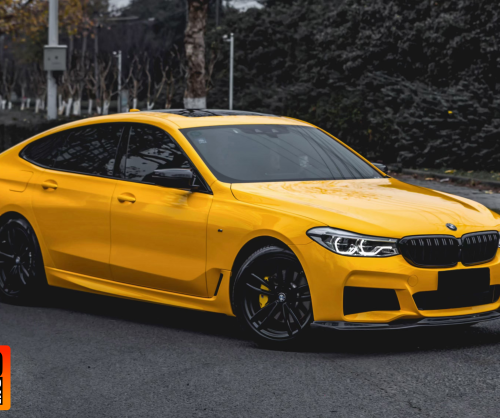 wrap xe, dán đổi màu xe BMW 5series GT wrap Gloss Yellow Metallic