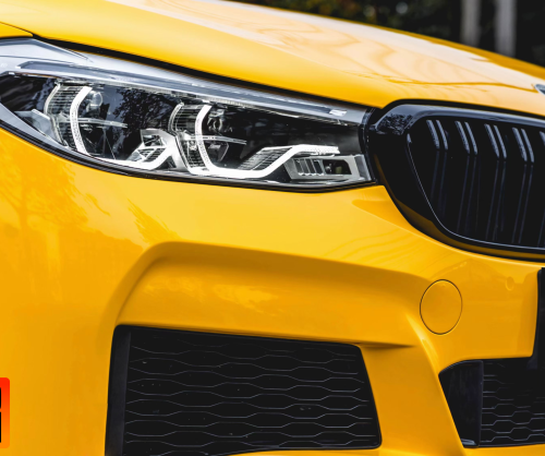 wrap xe, dán đổi màu xe BMW 5series GT wrap Gloss Yellow Metallic