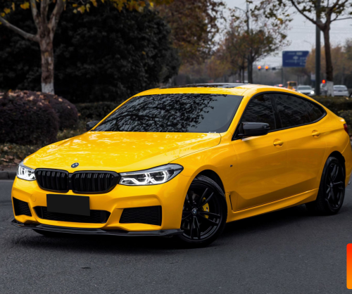 wrap xe, dán đổi màu xe BMW 5series GT wrap Gloss Yellow Metallic
