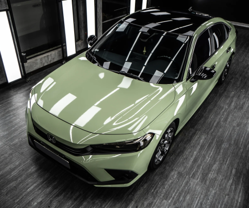 Dán đổi màu xe Honda Civic với Gloss Khaki Green