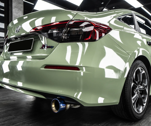 Dán đổi màu xe Honda Civic với Gloss Khaki Green