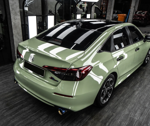 Dán đổi màu xe Honda Civic với Gloss Khaki Green