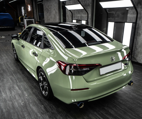 Dán đổi màu xe Honda Civic với Gloss Khaki Green