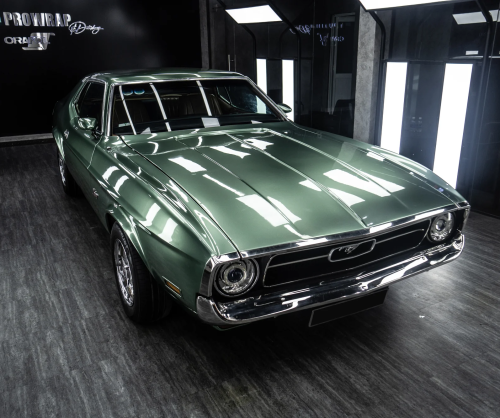 Wrap Ford Mustang 1970 với Turquoise Green